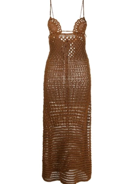 Cheap Alanui Women Nature Mother crochet dress 0811